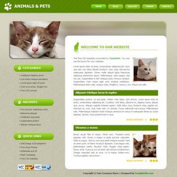 Image for Pets Template on template0.com Image for Pets Template on template0.com