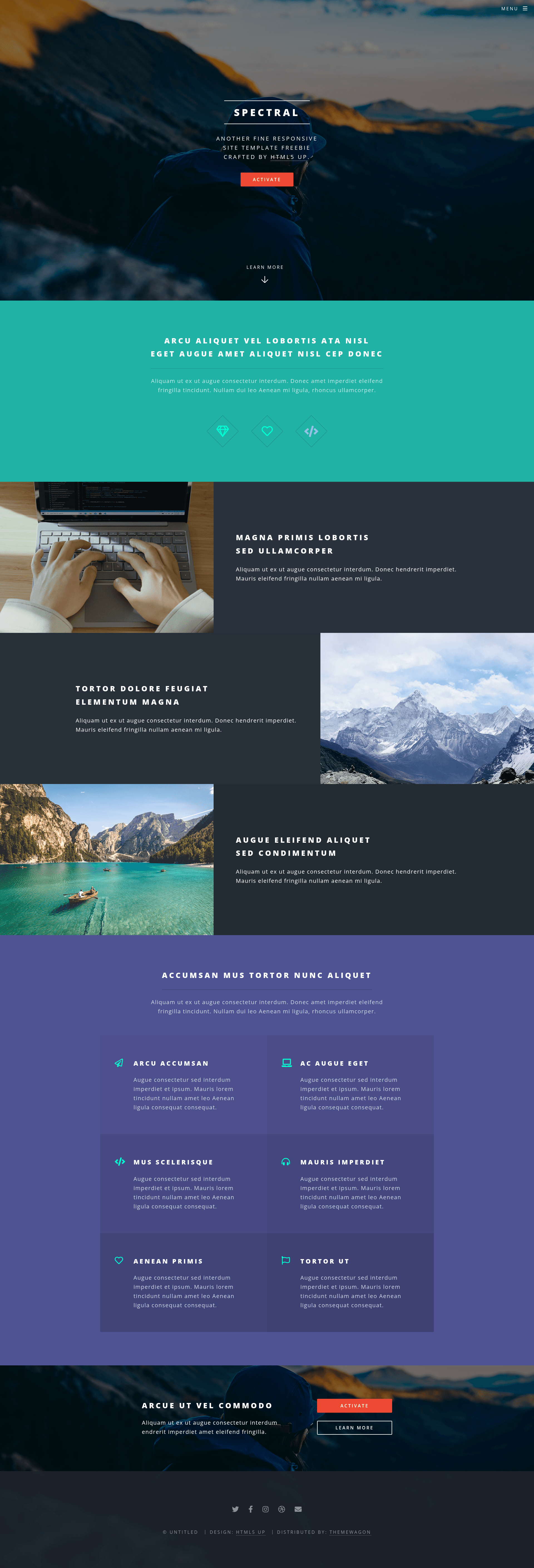 screenshot of Spectral on template0.com
