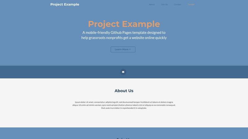 Image for Free Nonprofit Starter Website on template0.com Image for Free Nonprofit Starter Website on template0.com