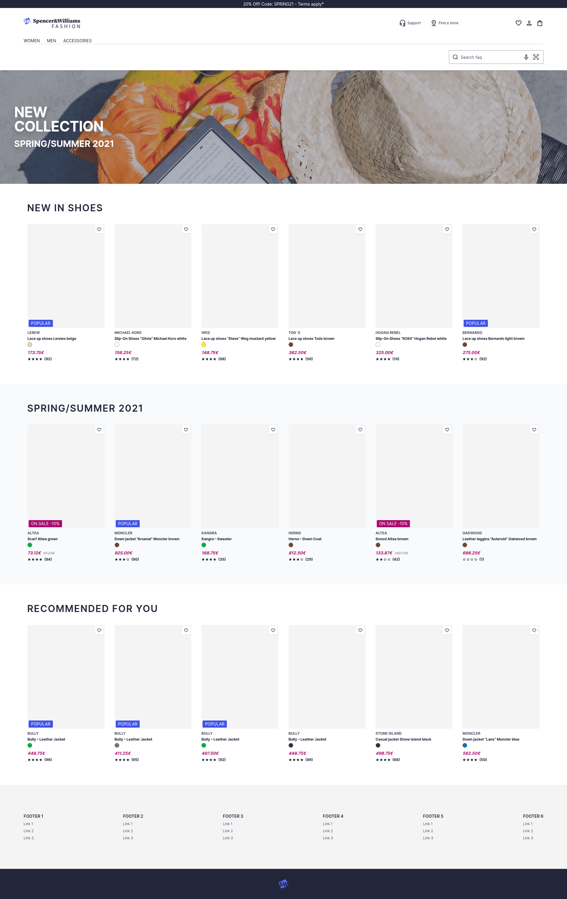 screenshot of PWA Ecom UI Template on template0.com