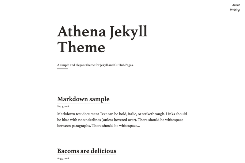 Image for Athena Jekyll Theme on template0.com Image for Athena Jekyll Theme on template0.com