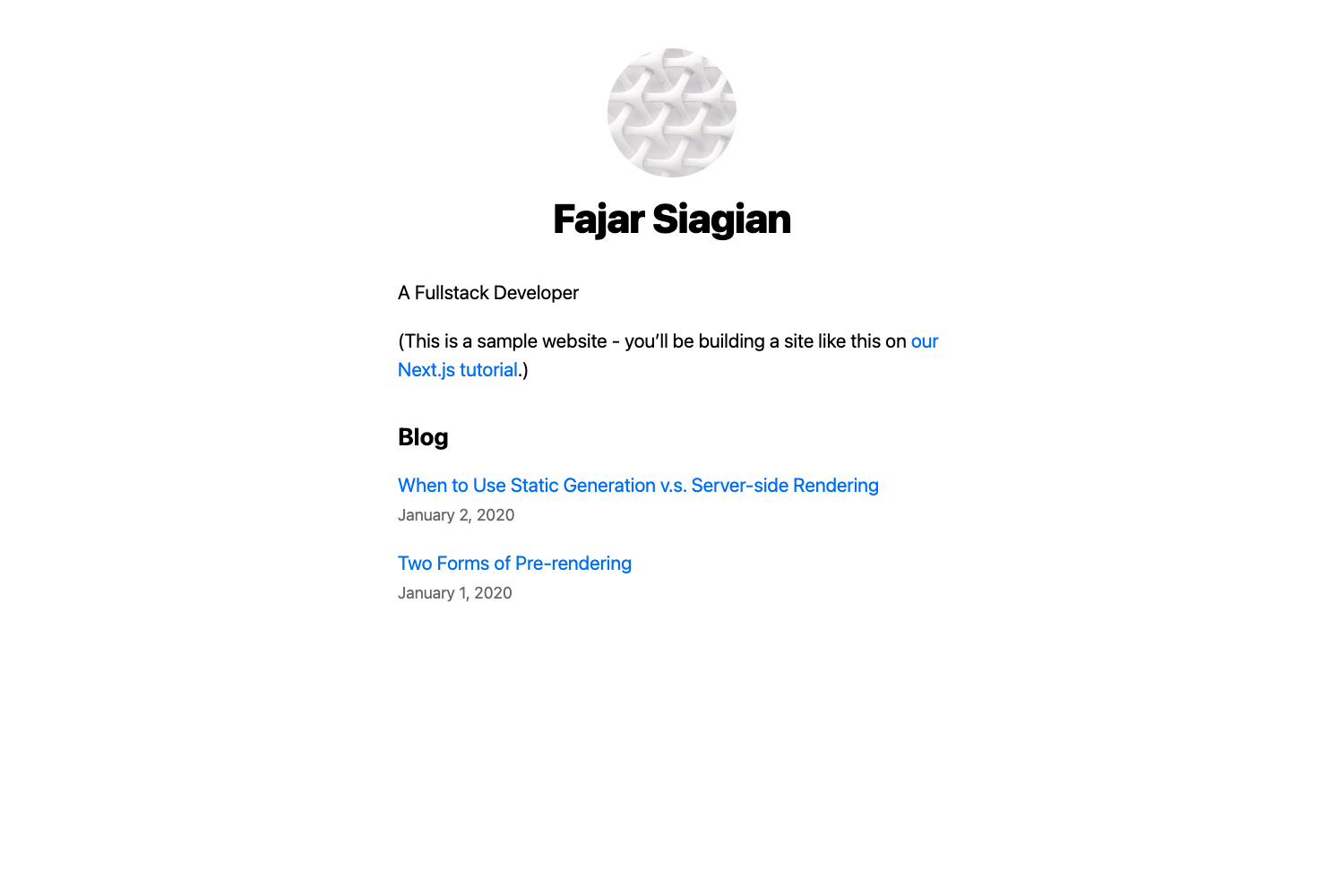 Simple Next.js 13 Blog preview