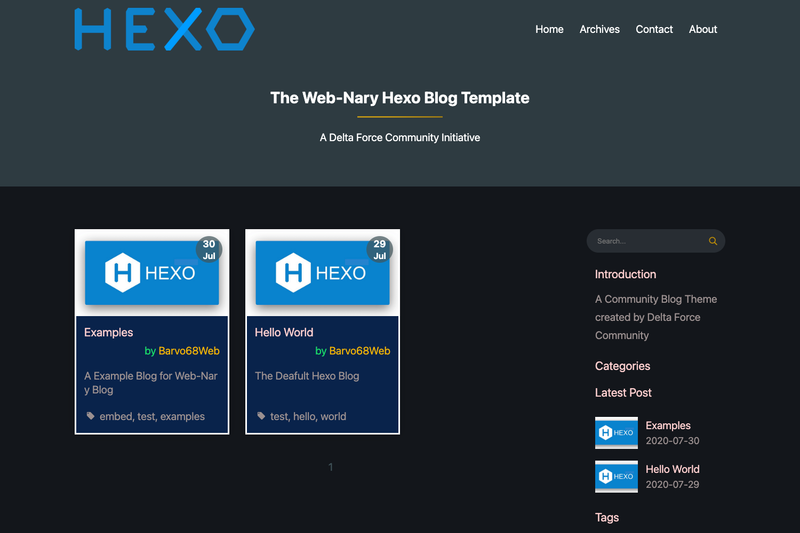 Image for Hexo Webnary Theme on template0.com Image for Hexo Webnary Theme on template0.com