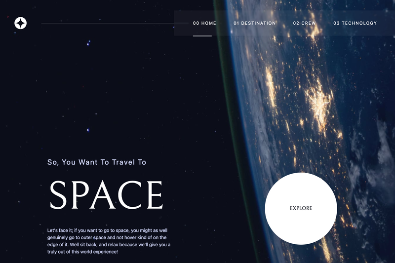Image for Space Tourism Nextjs on template0.com