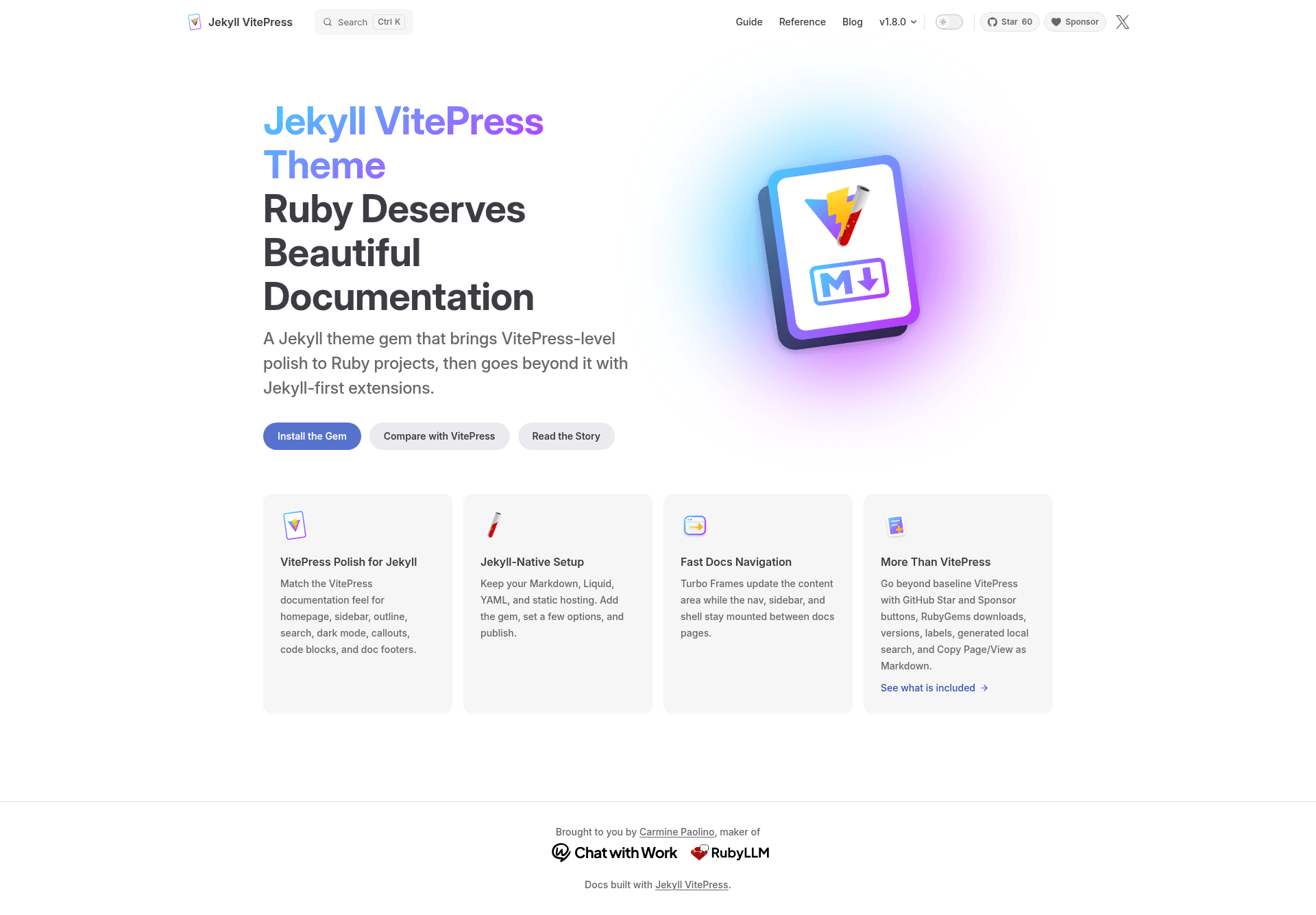 screenshot of jekyll-vitepress-theme on template0.com