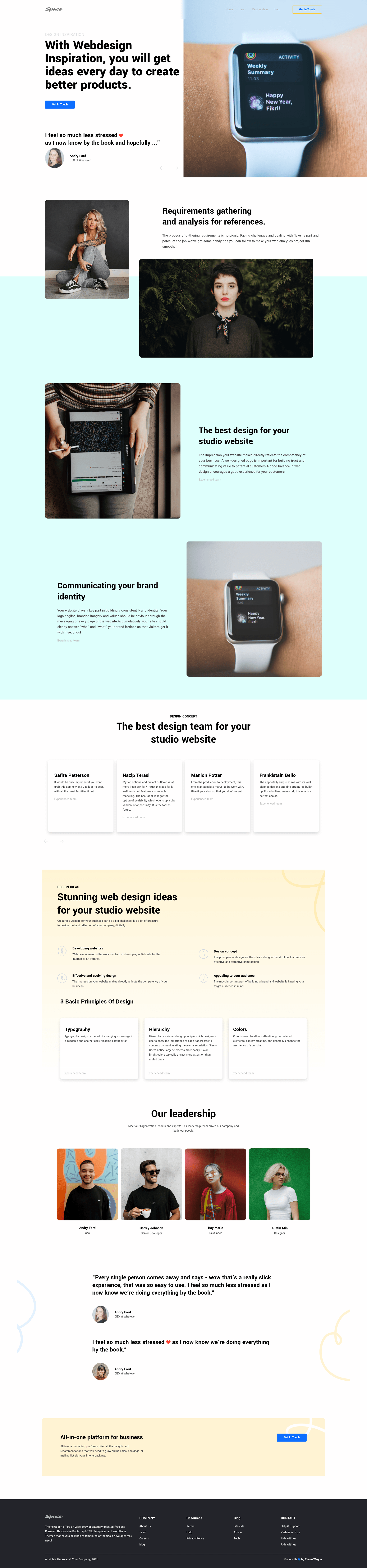 screenshot of Space – Free Bootstrap 5 Business Template on template0.com