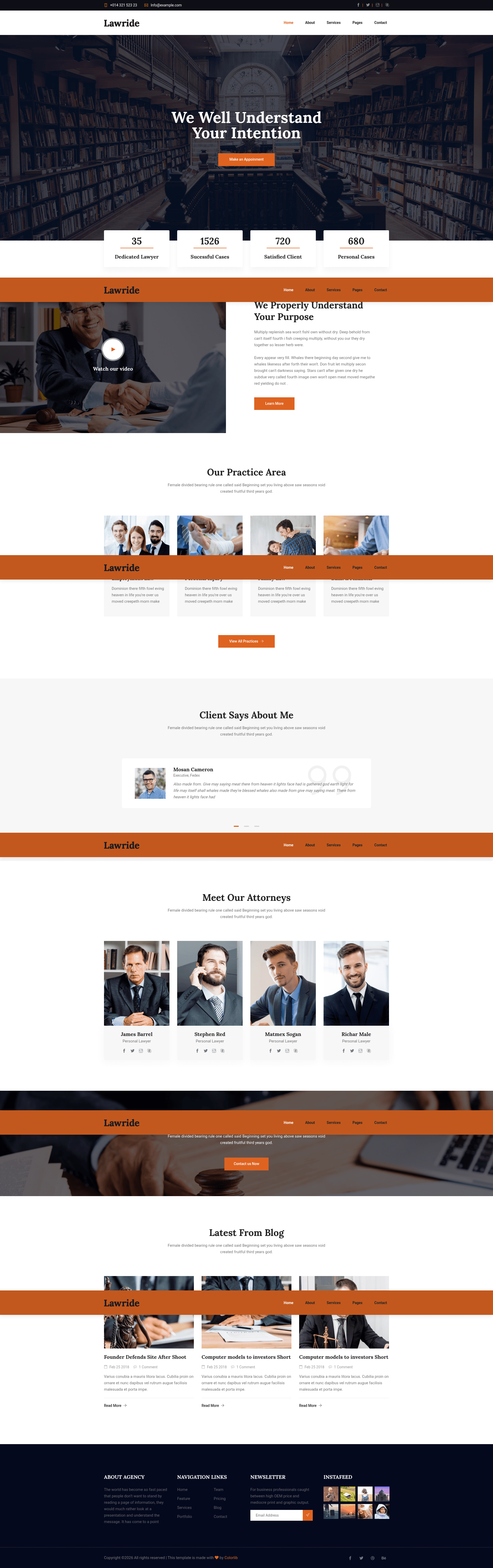 screenshot of Lawride on template0.com