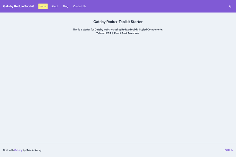Image for Gatsby Redux-Toolkit Typescript Starter on template0.com