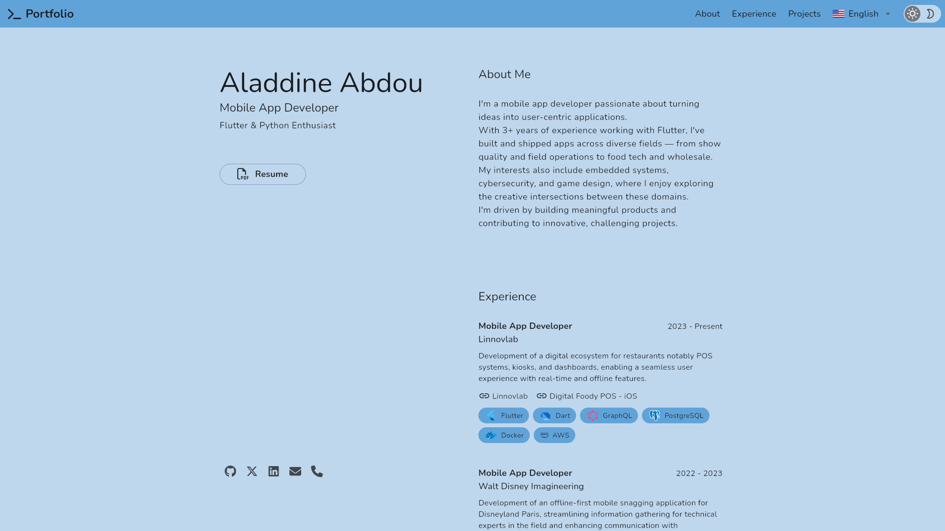 screenshot of Portfolio on template0.com