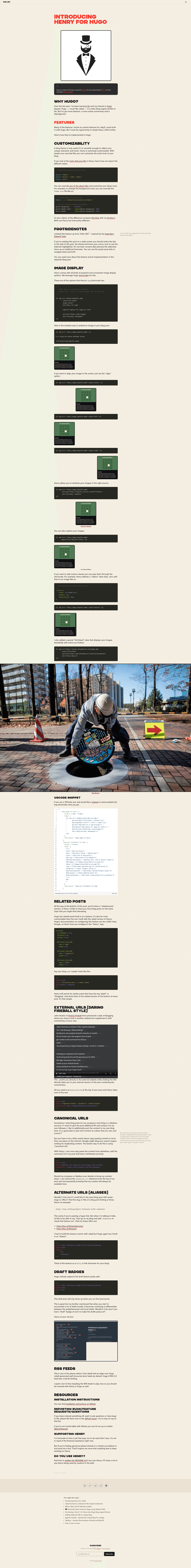 screenshot of Henry on template0.com