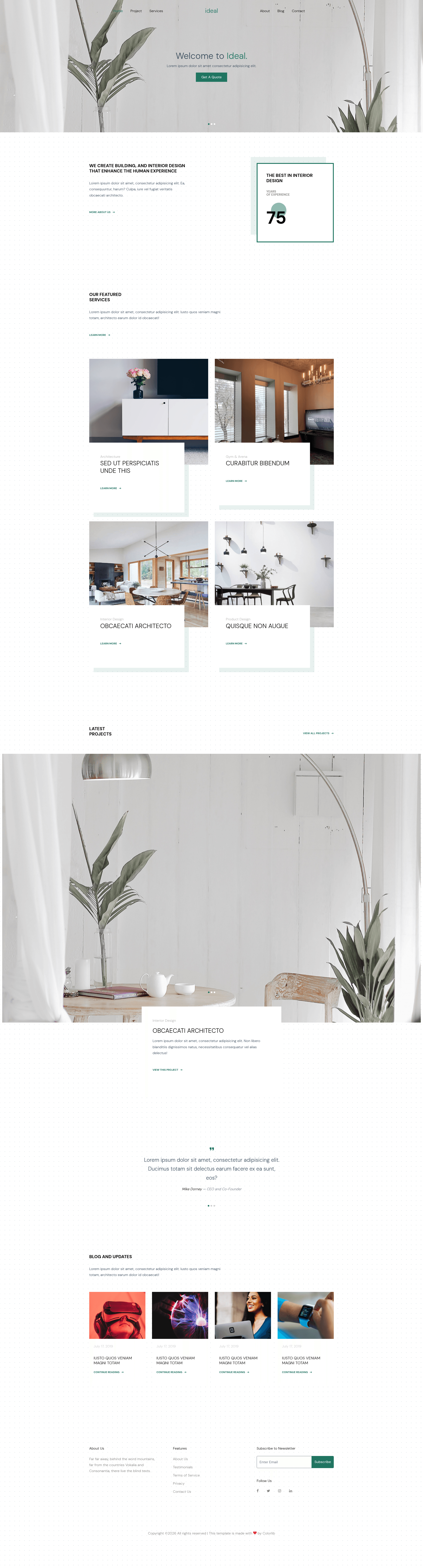 screenshot of Ideal on template0.com