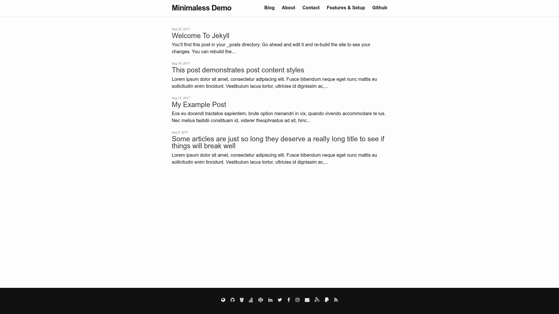 screenshot of Minimaless on template0.com