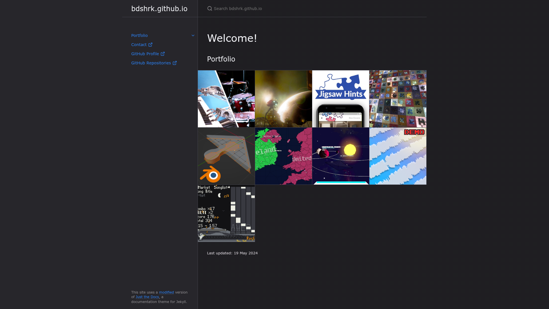 screenshot of Grid Portfolio Theme on template0.com