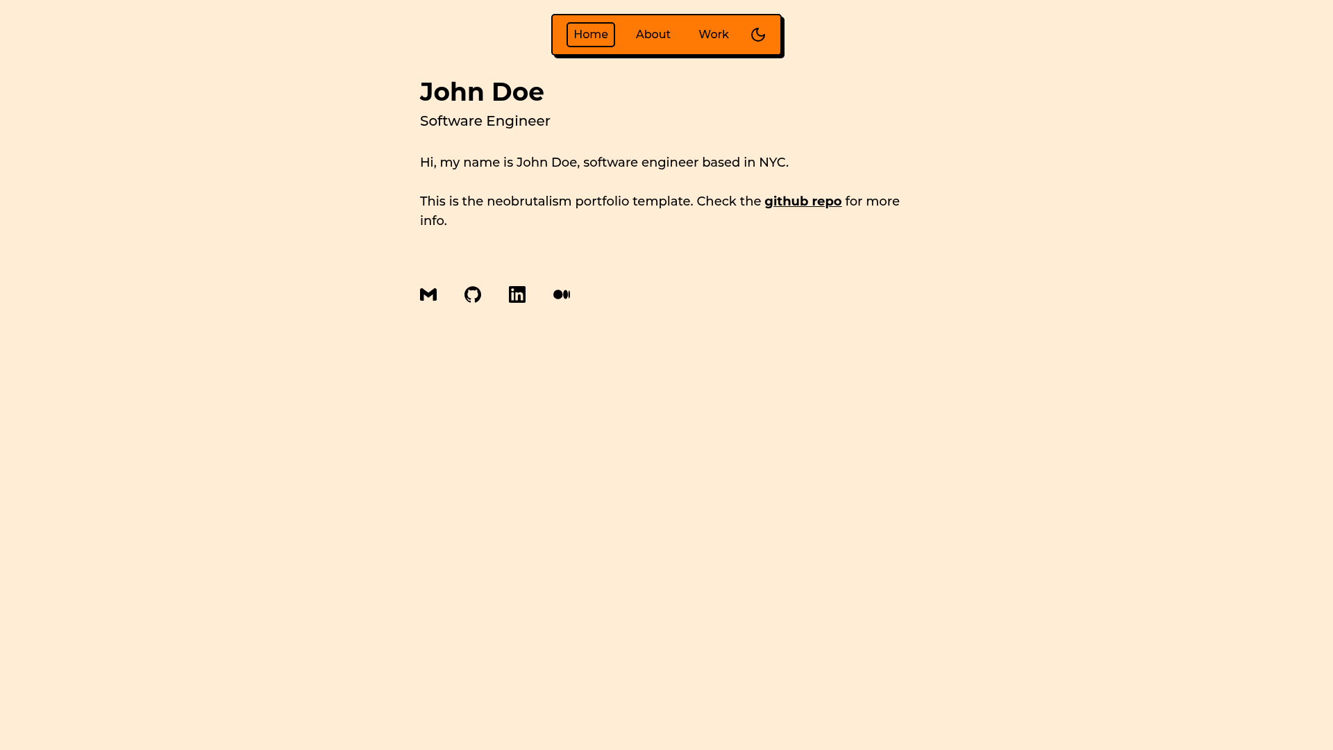 screenshot of Portfolio on template0.com