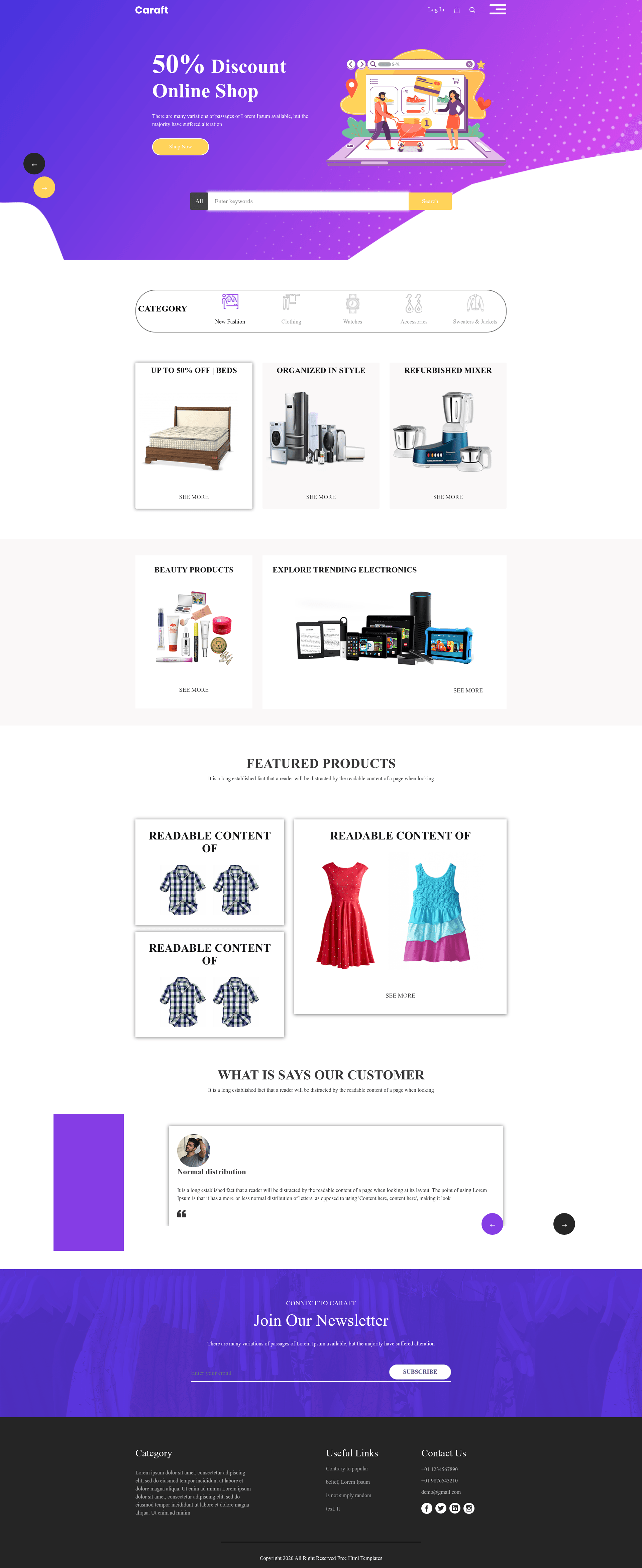 screenshot of Caraft on template0.com