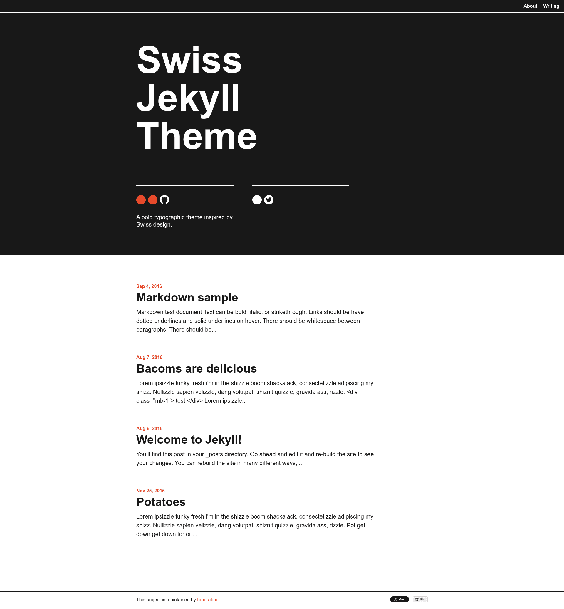 screenshot of Swiss on template0.com