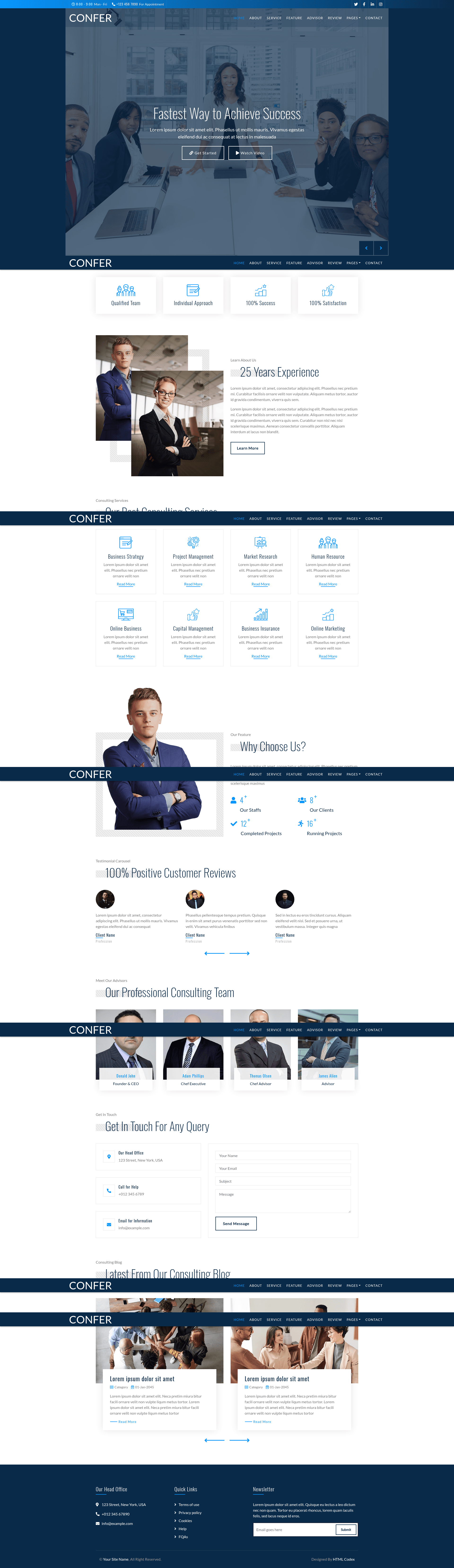 screenshot of Confer on template0.com