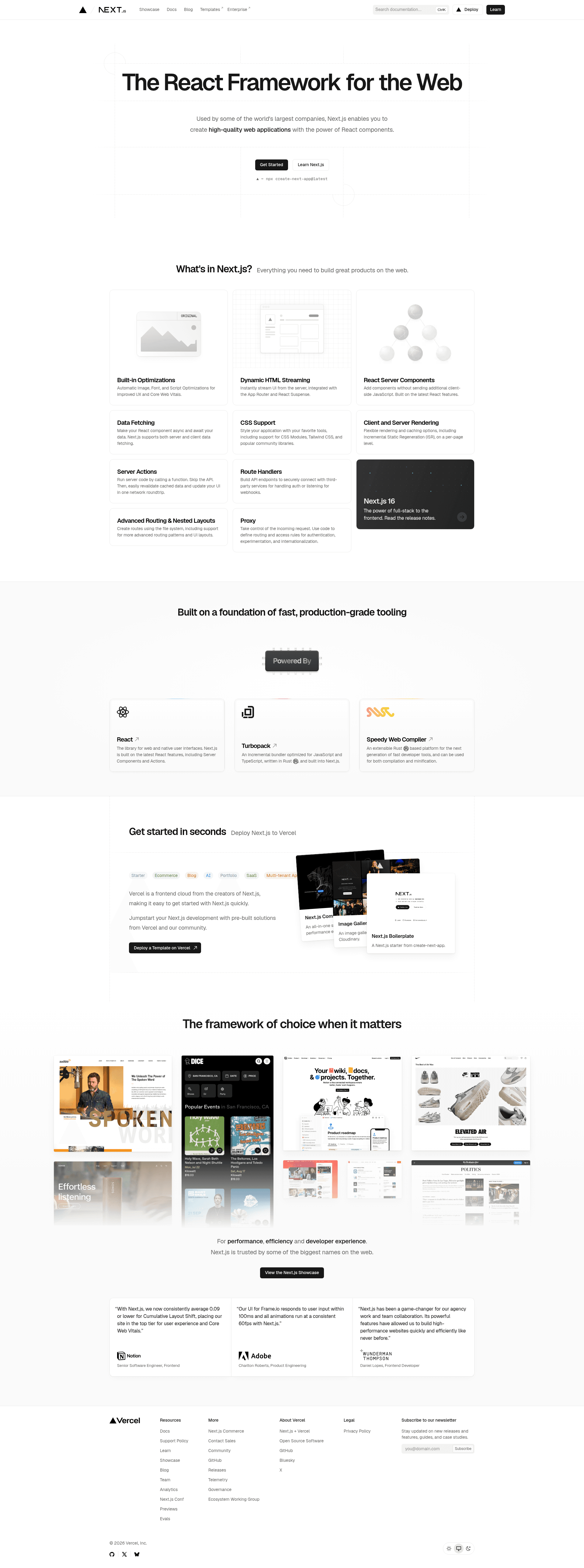 screenshot of Next.js Cosmic Blog on template0.com