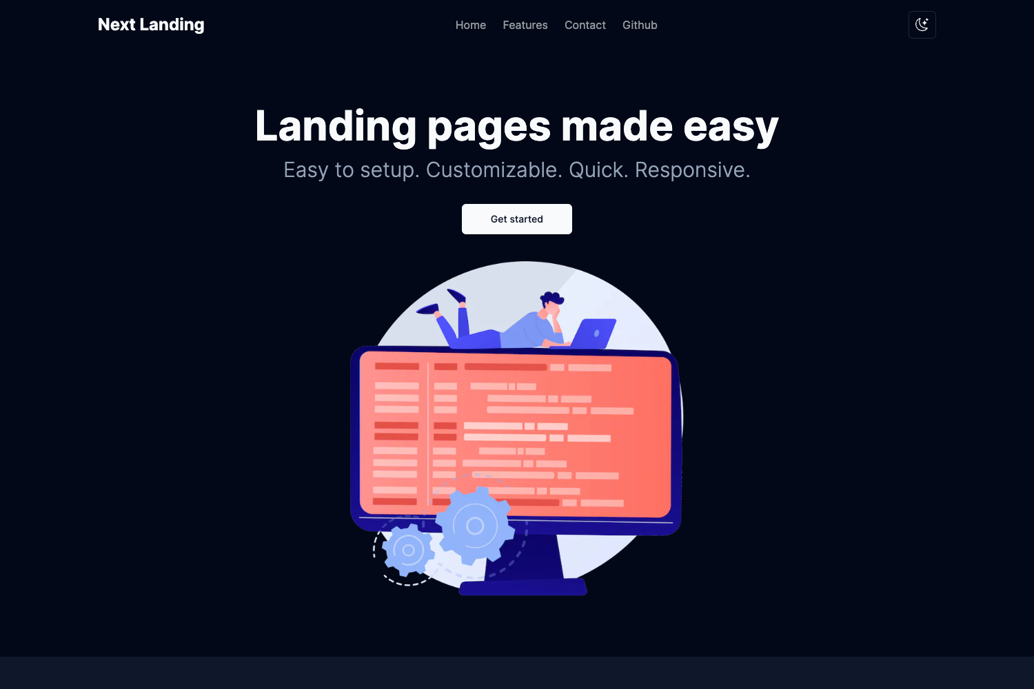Next Shadcn Landing preview