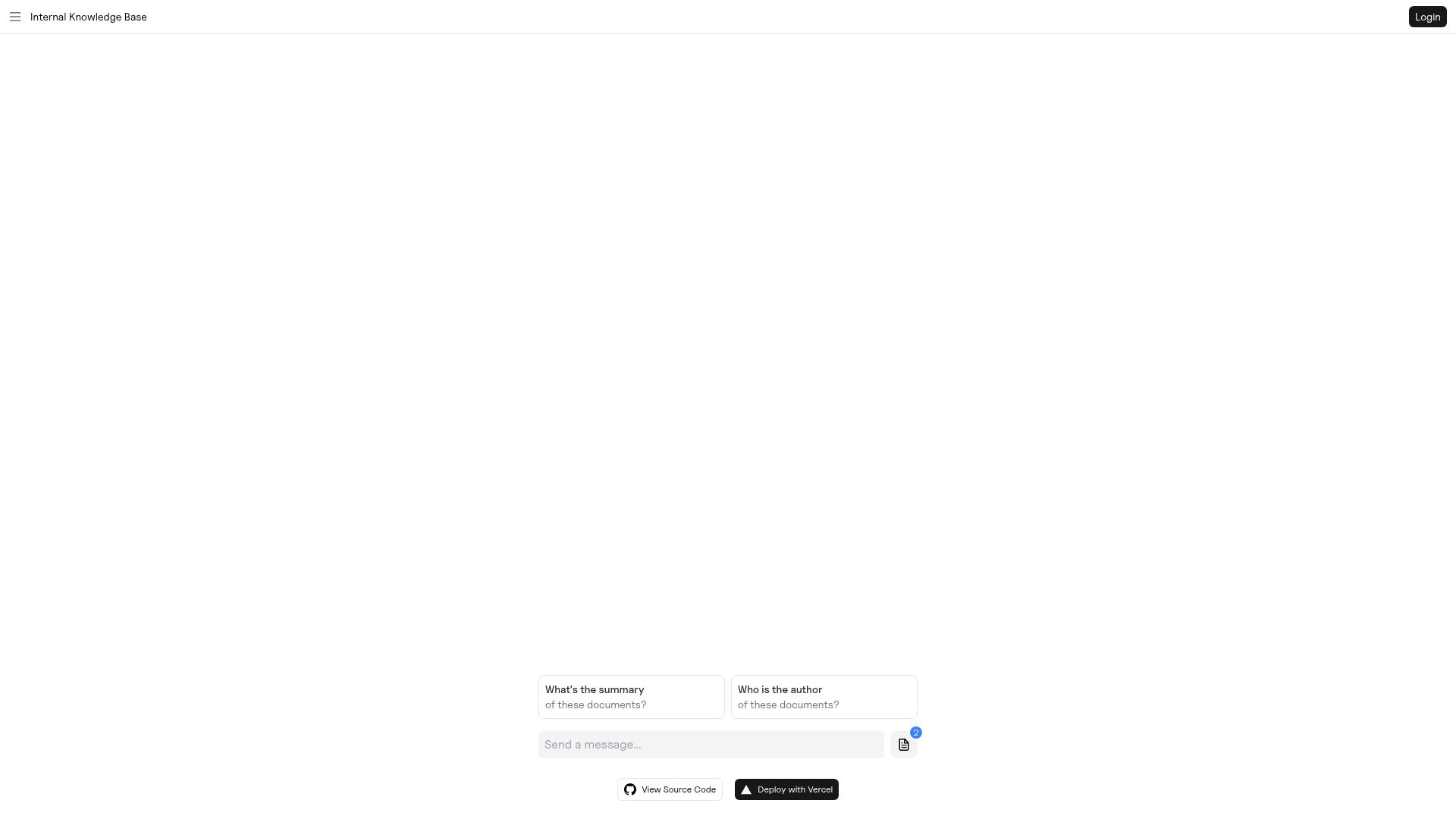 screenshot of Internal Knowledge Base Preview on template0.com
