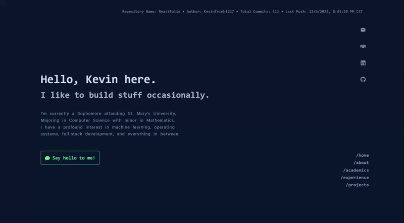 Image for Reactfolio on template0.com