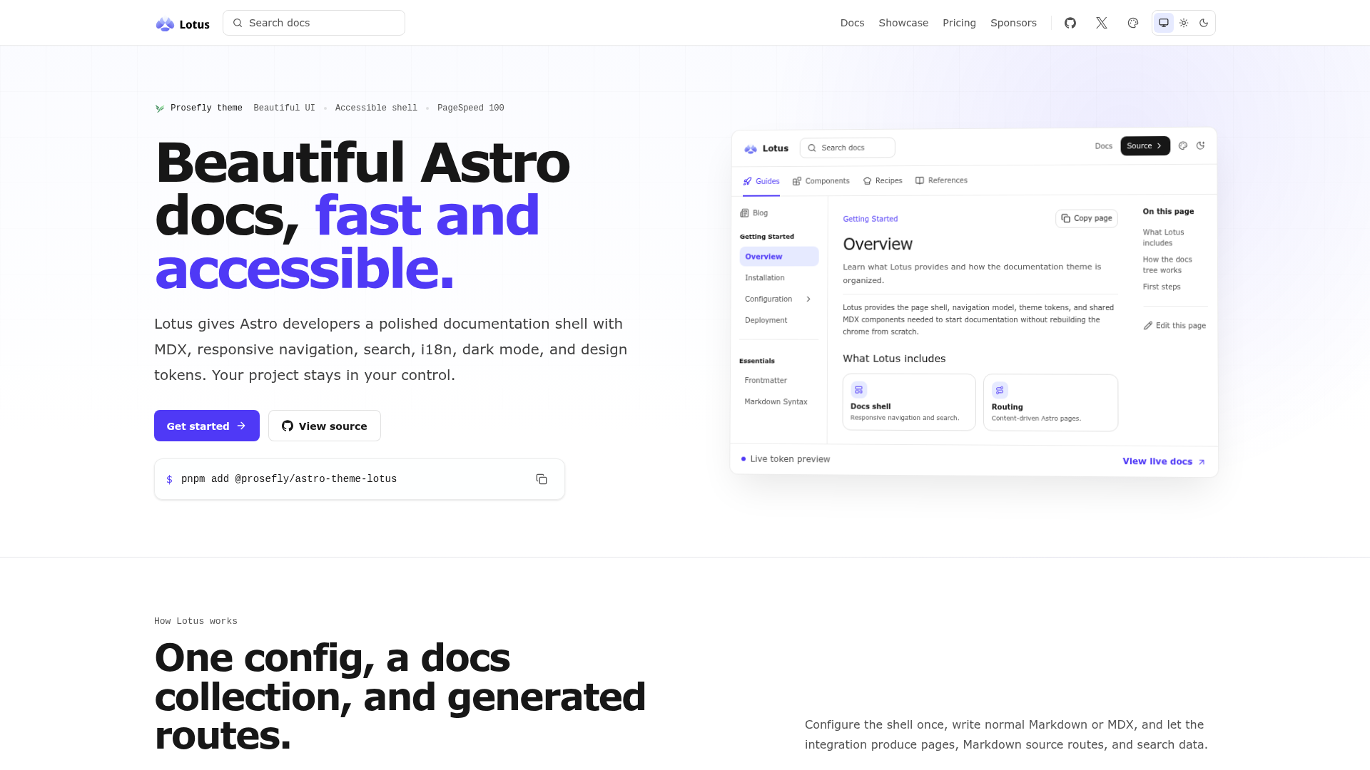 Astro Theme Lotus preview