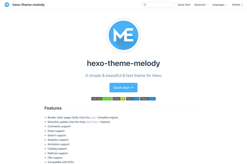Image for Hexo Theme Melody on template0.com Image for Hexo Theme Melody on template0.com