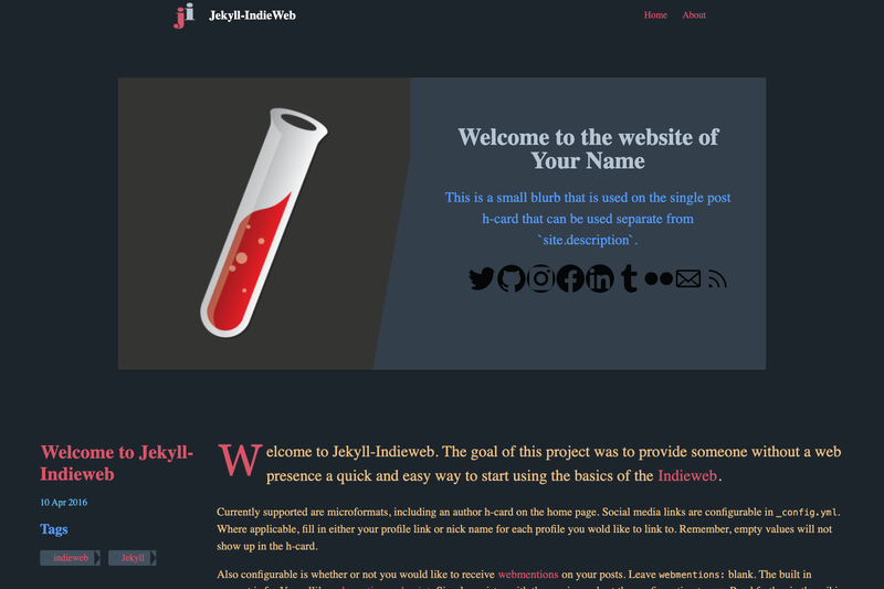 Image for Jekyll-IndieWeb on template0.com