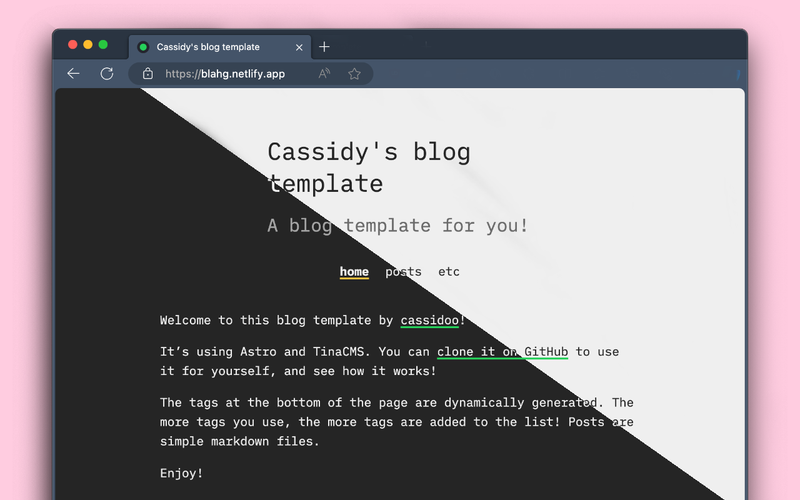 Image for Cassidy's blog template on template0.com Image for Cassidy's blog template on template0.com
