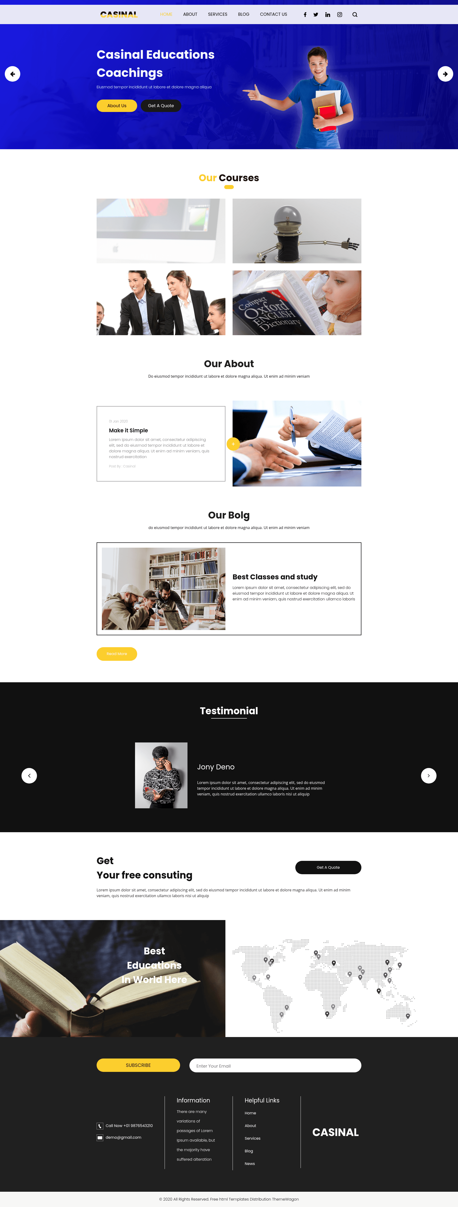 screenshot of Casinal on template0.com