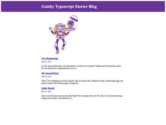 Image for Gatsby Typescript Starter Blog on template0.com Image for Gatsby Typescript Starter Blog on template0.com