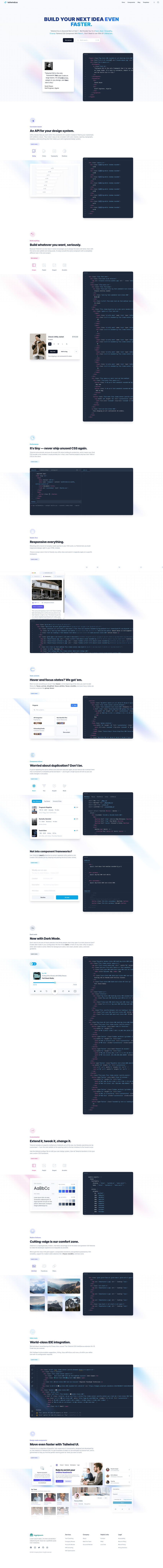 screenshot of Tailwind React Components on template0.com
