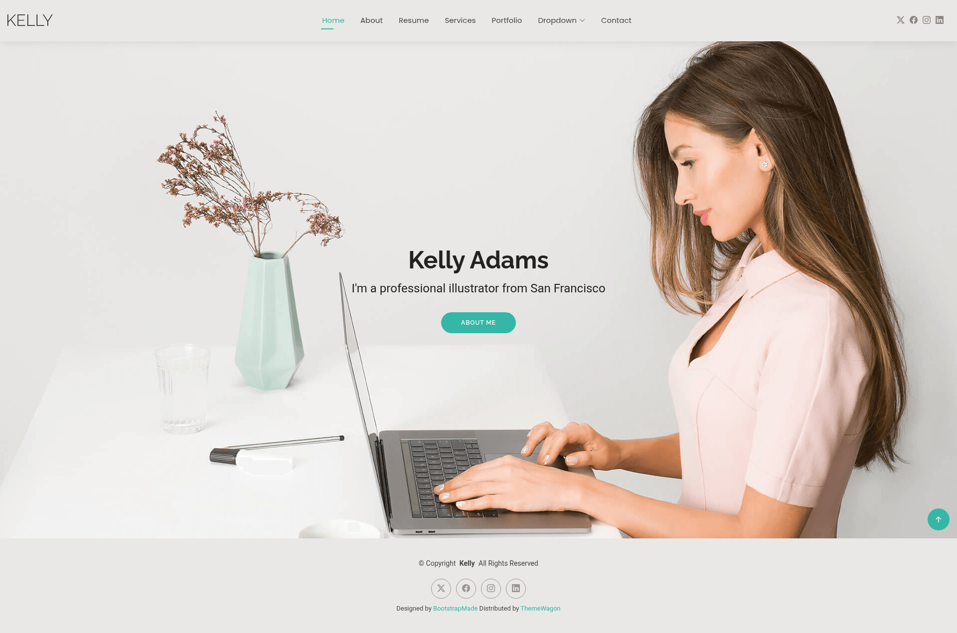 screenshot of Kelly on template0.com