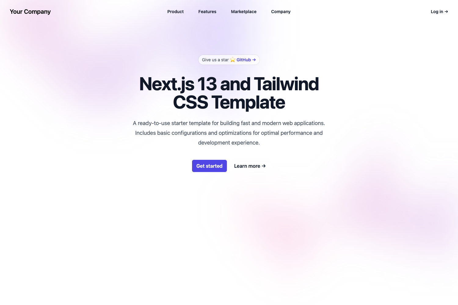 Next.js Tailwind TS Template preview
