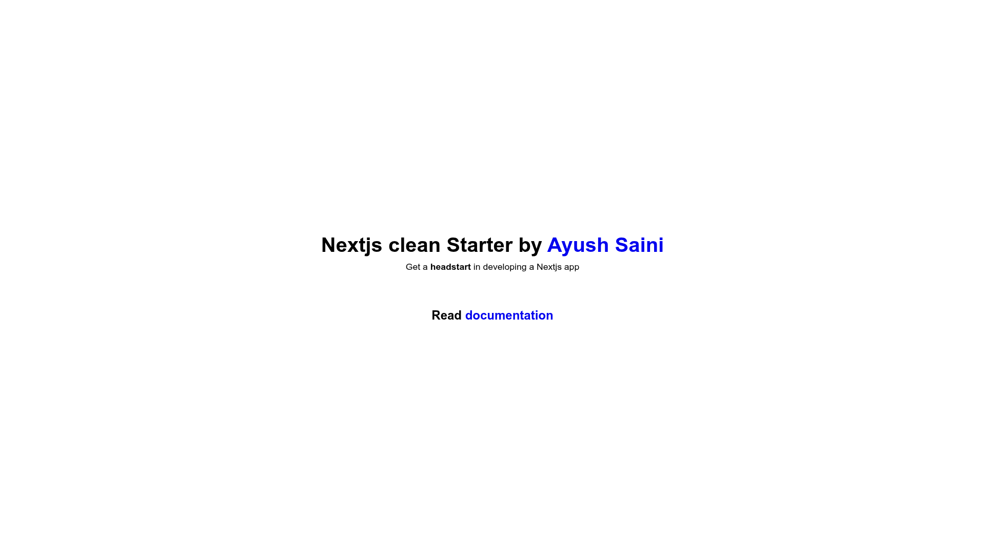 screenshot of Next Clean Starter on template0.com