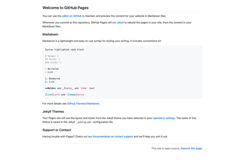 Image for GitHub Pages No-Header on template0.com Image for GitHub Pages No-Header on template0.com