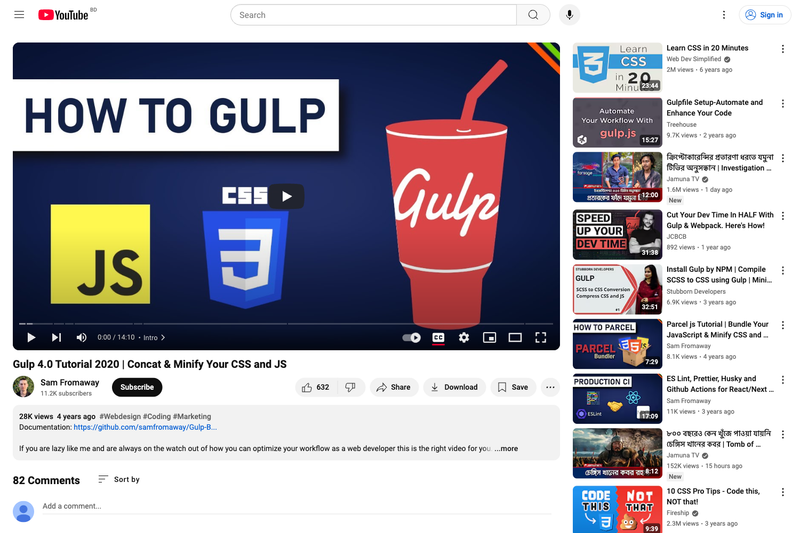 Image for Gulp Boilerplate01 on template0.com