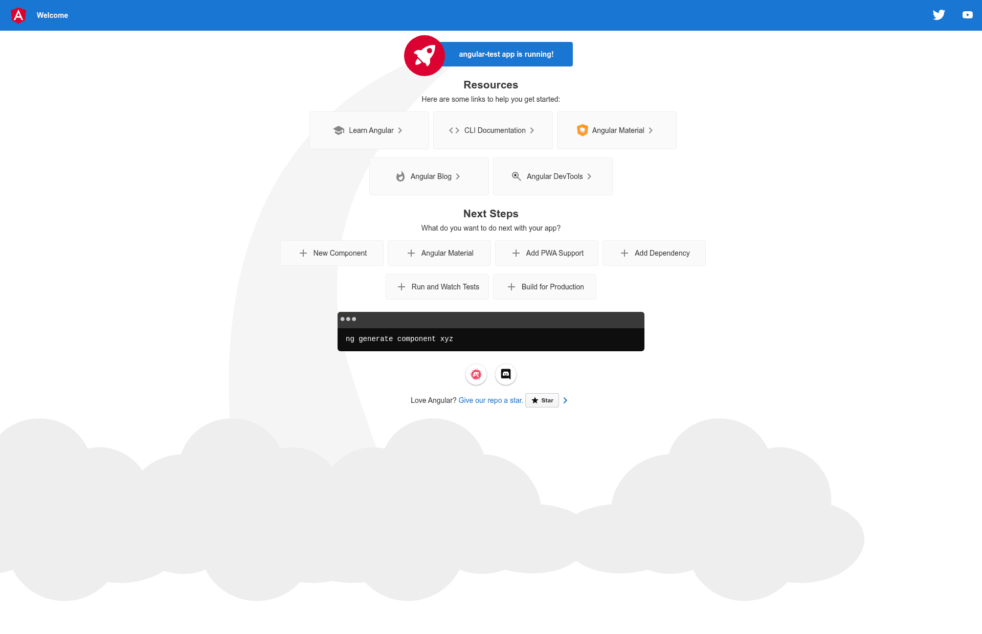 screenshot of Angular Vercel on template0.com