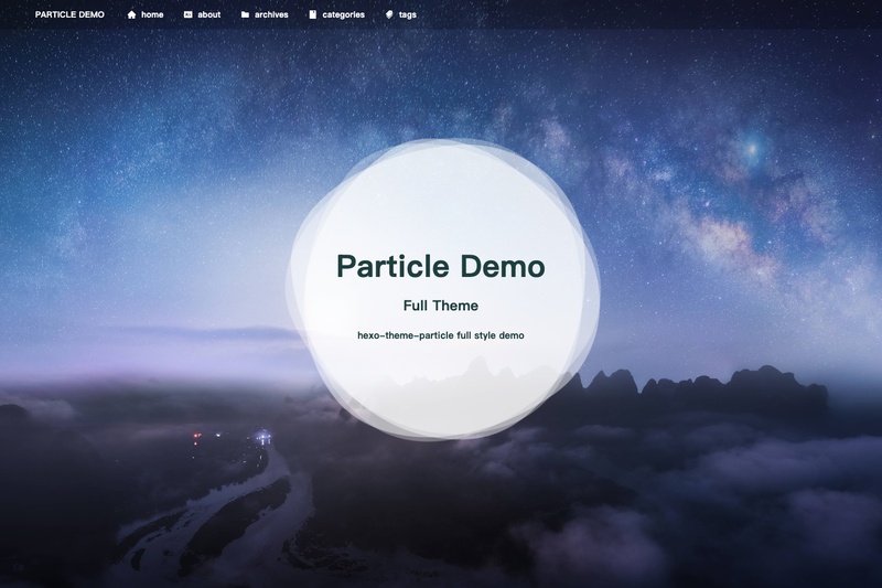Image for Hexo Theme Particle on template0.com Image for Hexo Theme Particle on template0.com