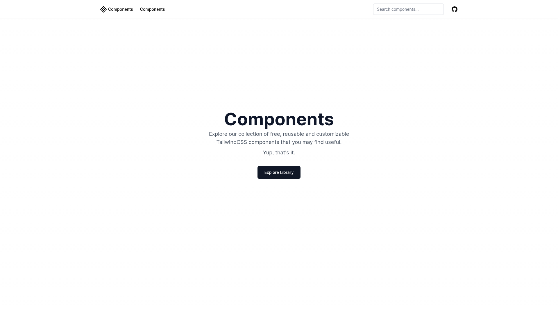 screenshot of Components on template0.com