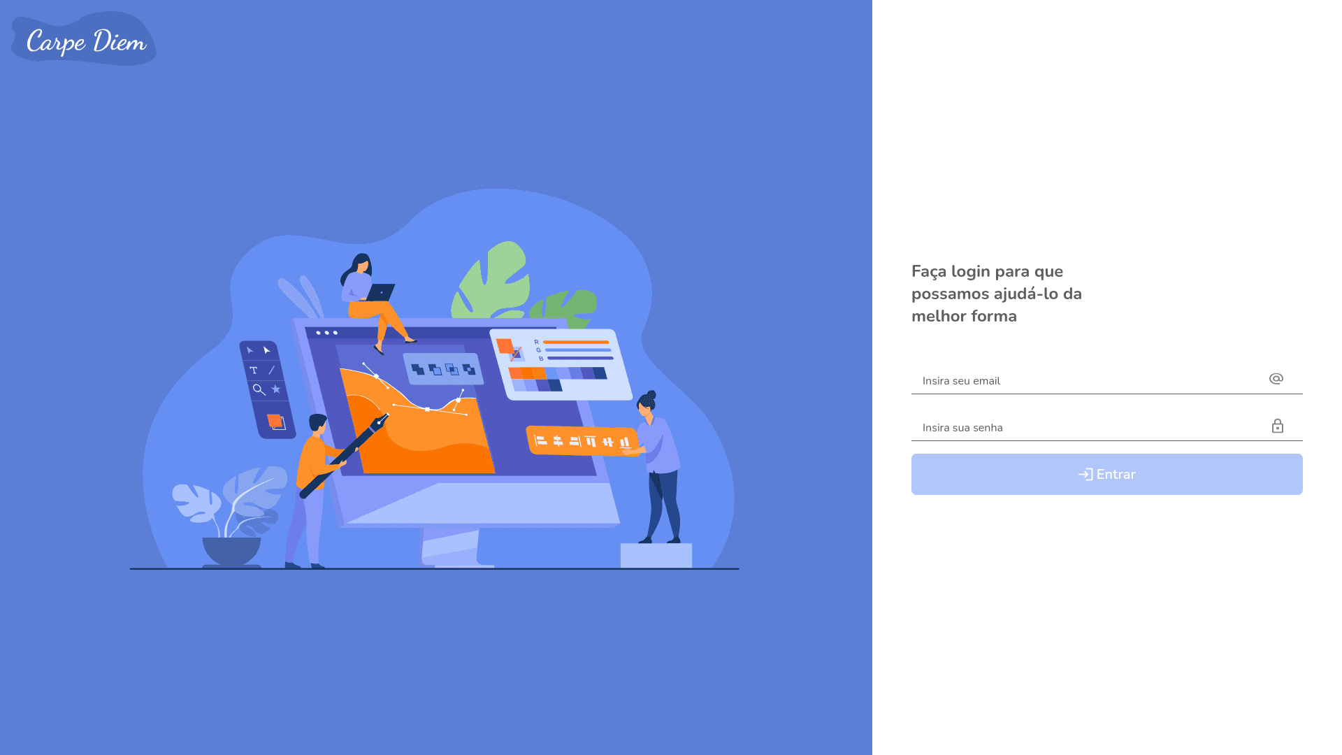 screenshot of Carpe Diem Admin Dashboard on template0.com