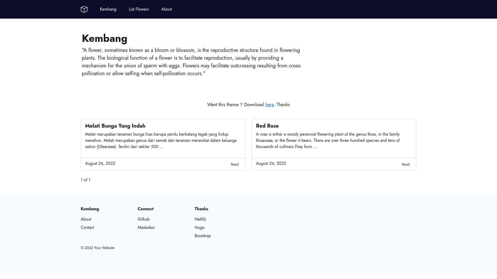 screenshot of kembang on template0.com