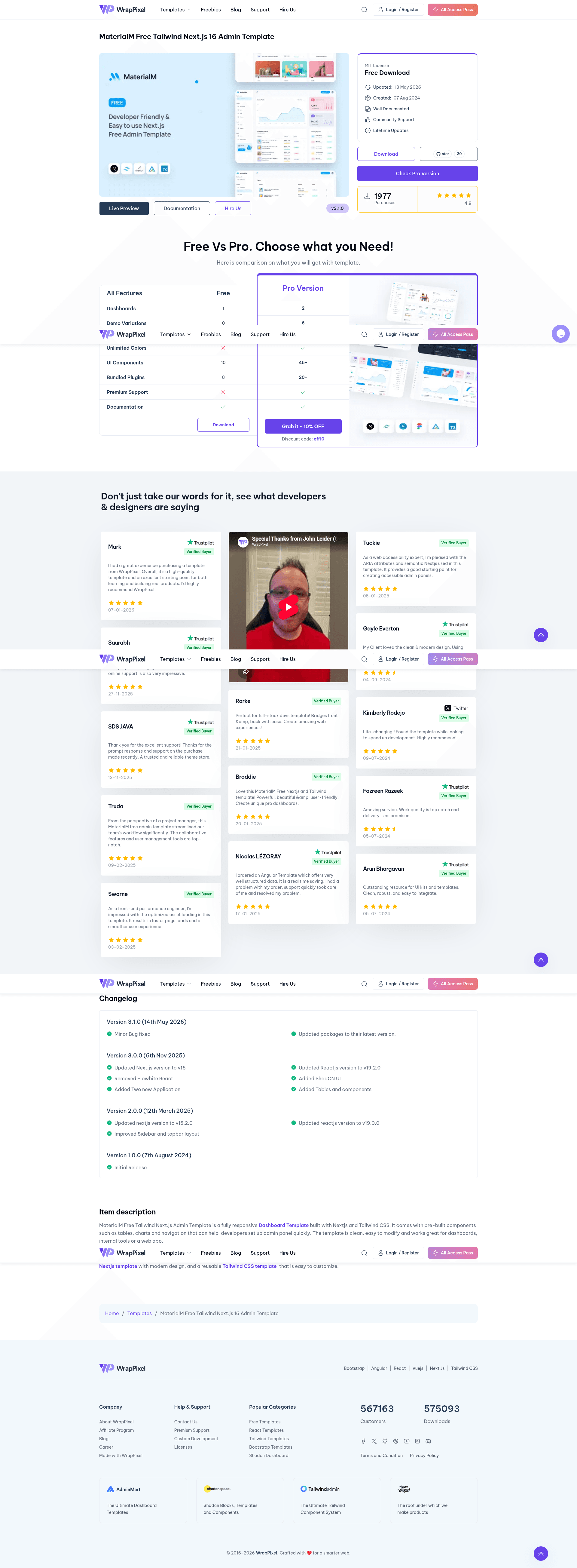 screenshot of Xtreme NextJS Free Admin Template on template0.com