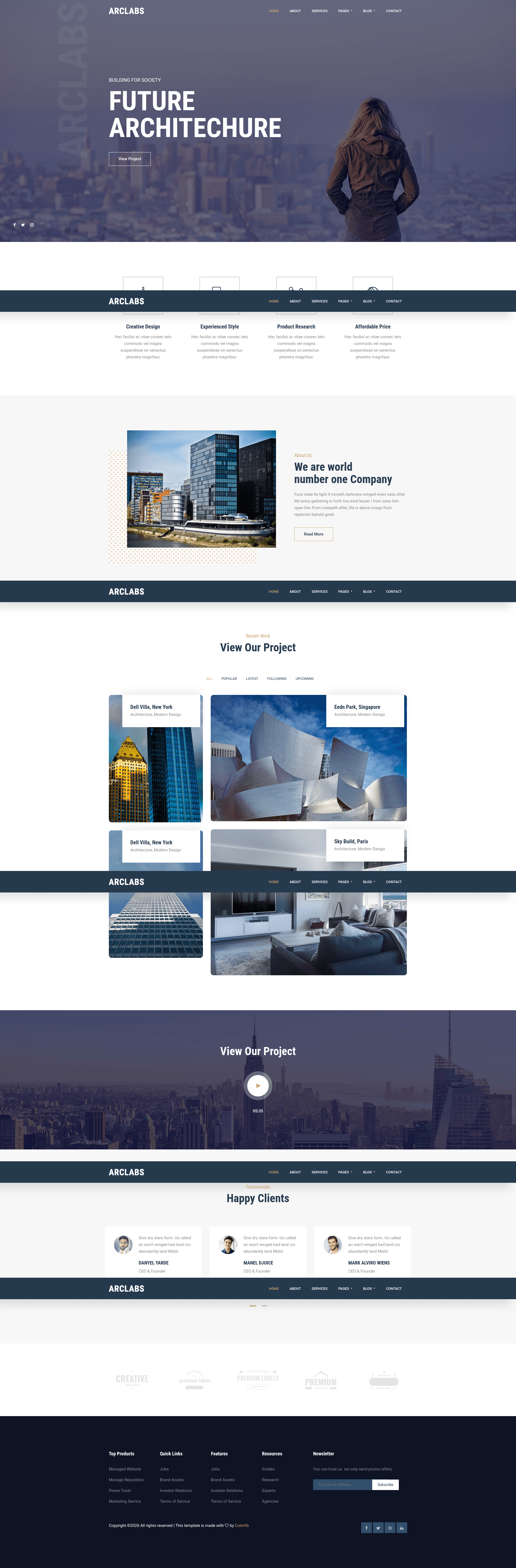 screenshot of Arclabs on template0.com