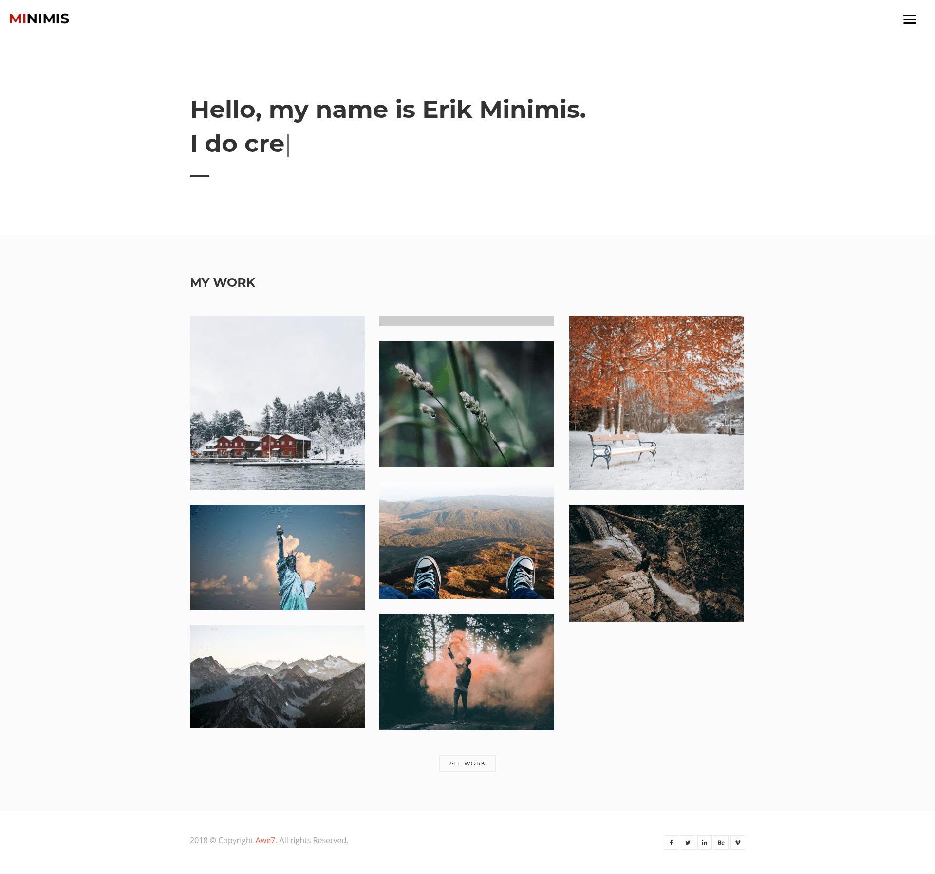 screenshot of Minimus on template0.com