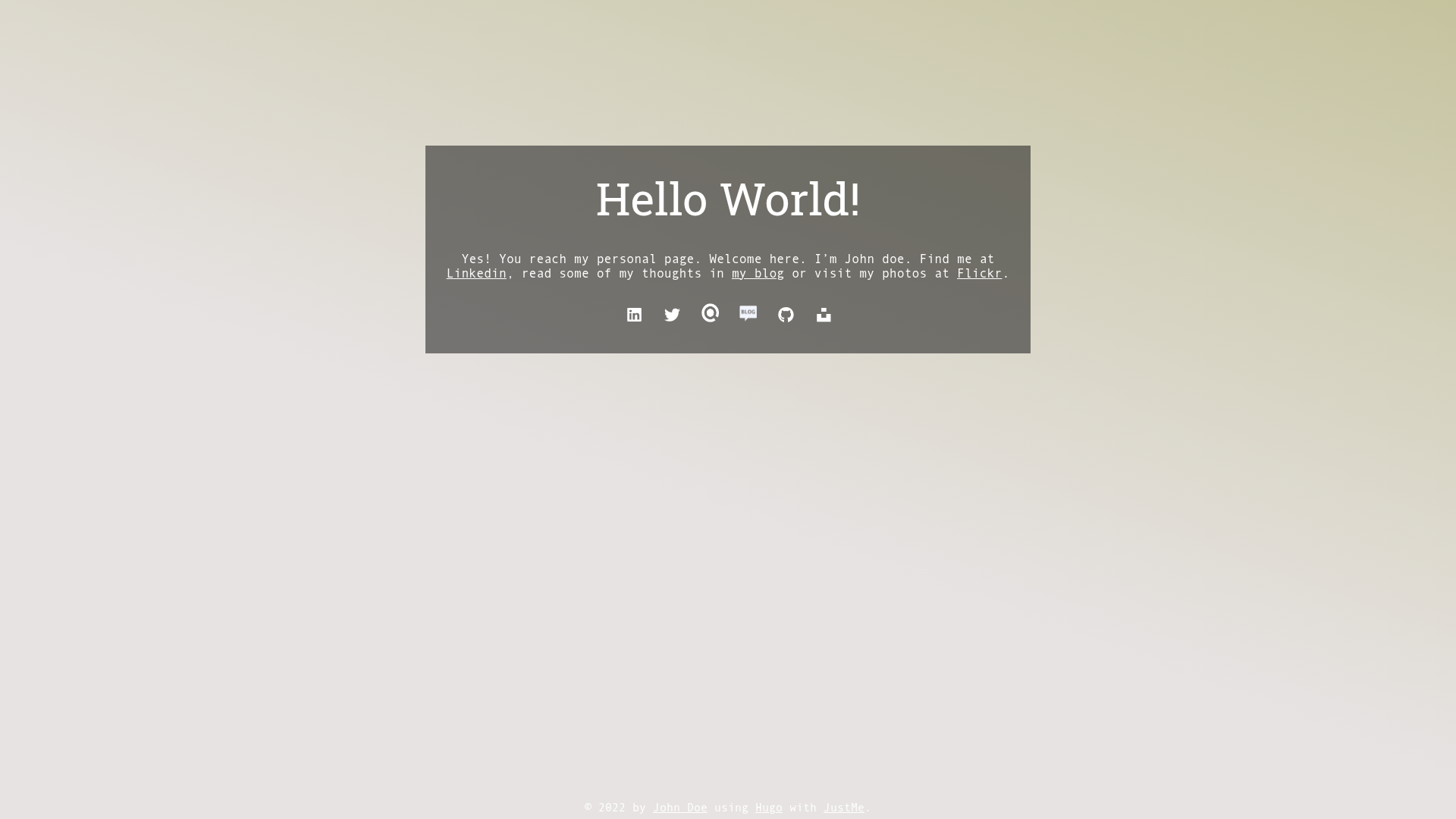 screenshot of Just me! on template0.com