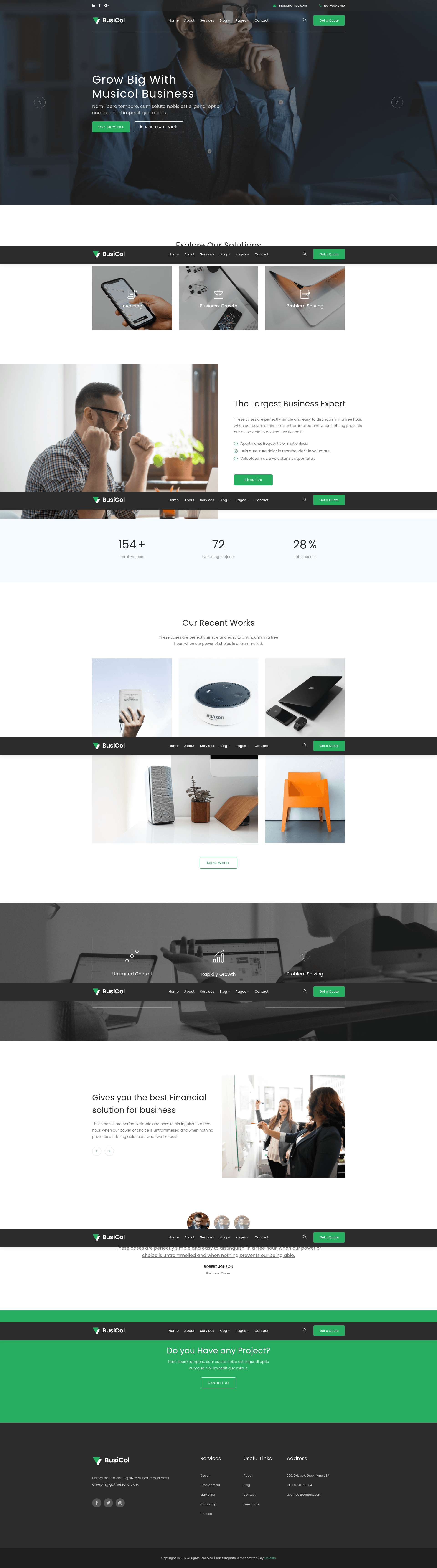 screenshot of Busicol on template0.com