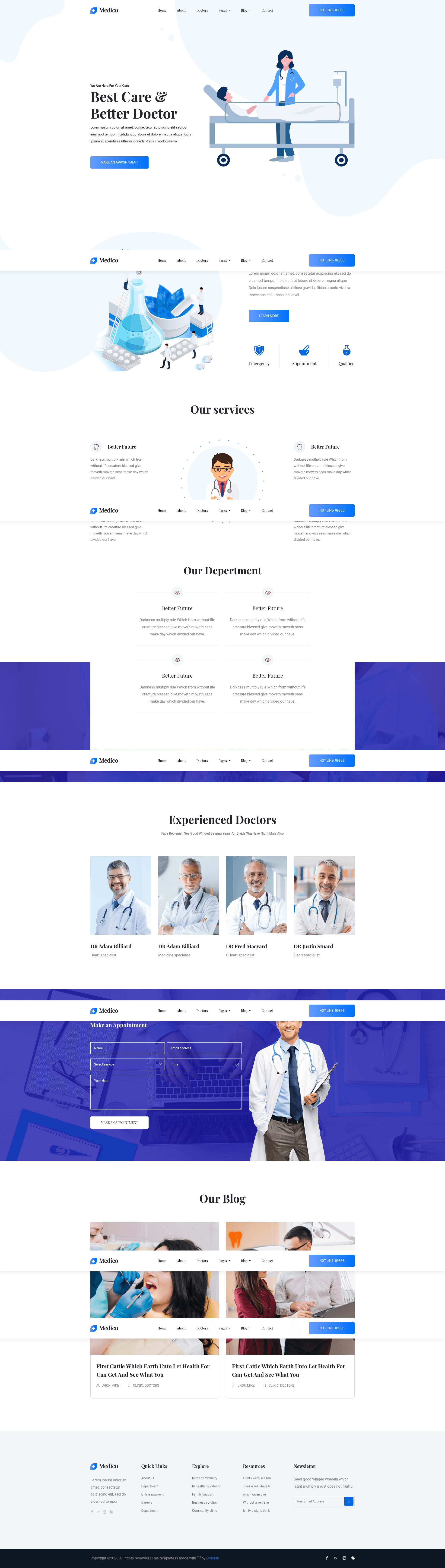screenshot of Medico on template0.com