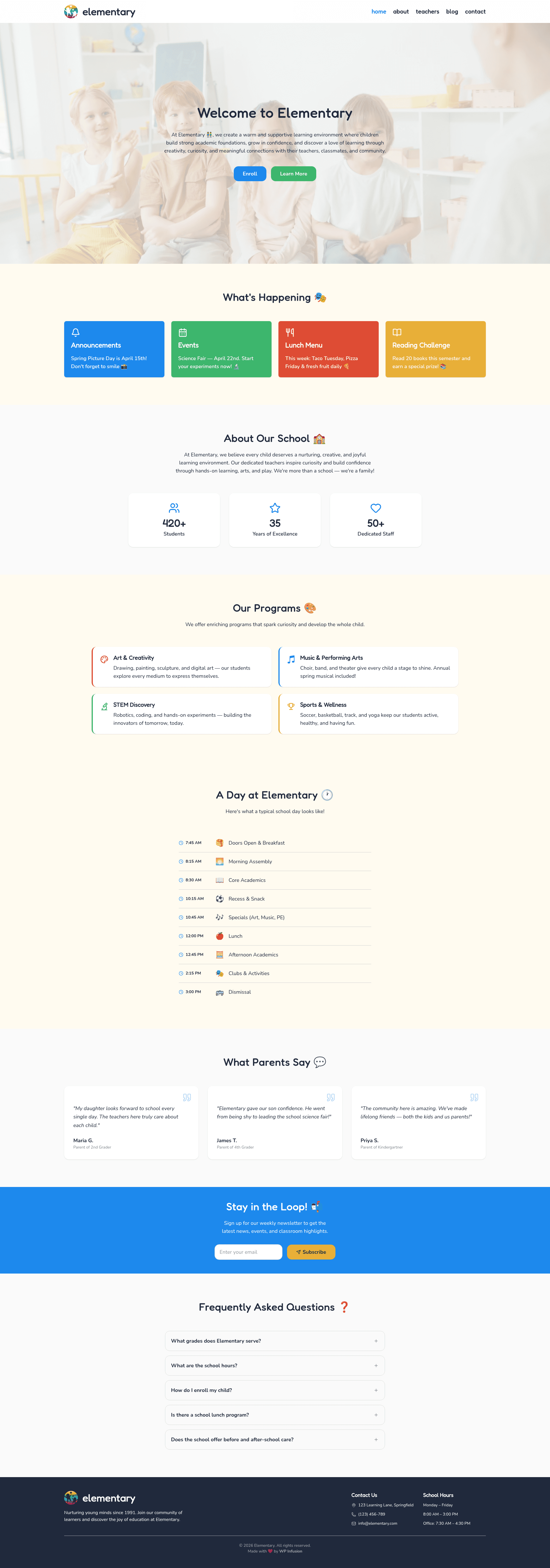 screenshot of Elementary on template0.com