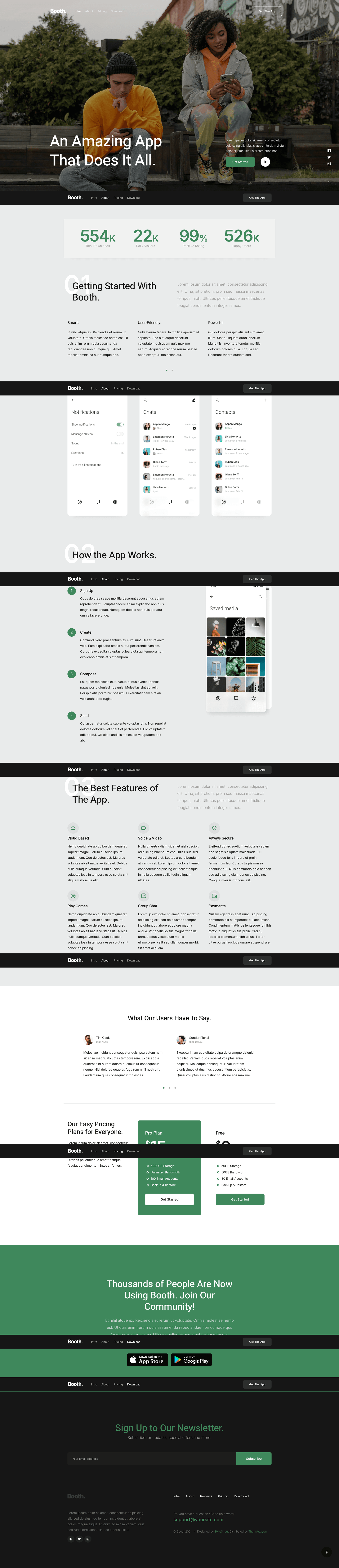 screenshot of Booth on template0.com